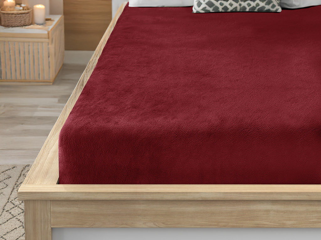 Prostěradlo mikroplyš SOFT 180x200 cm vínové