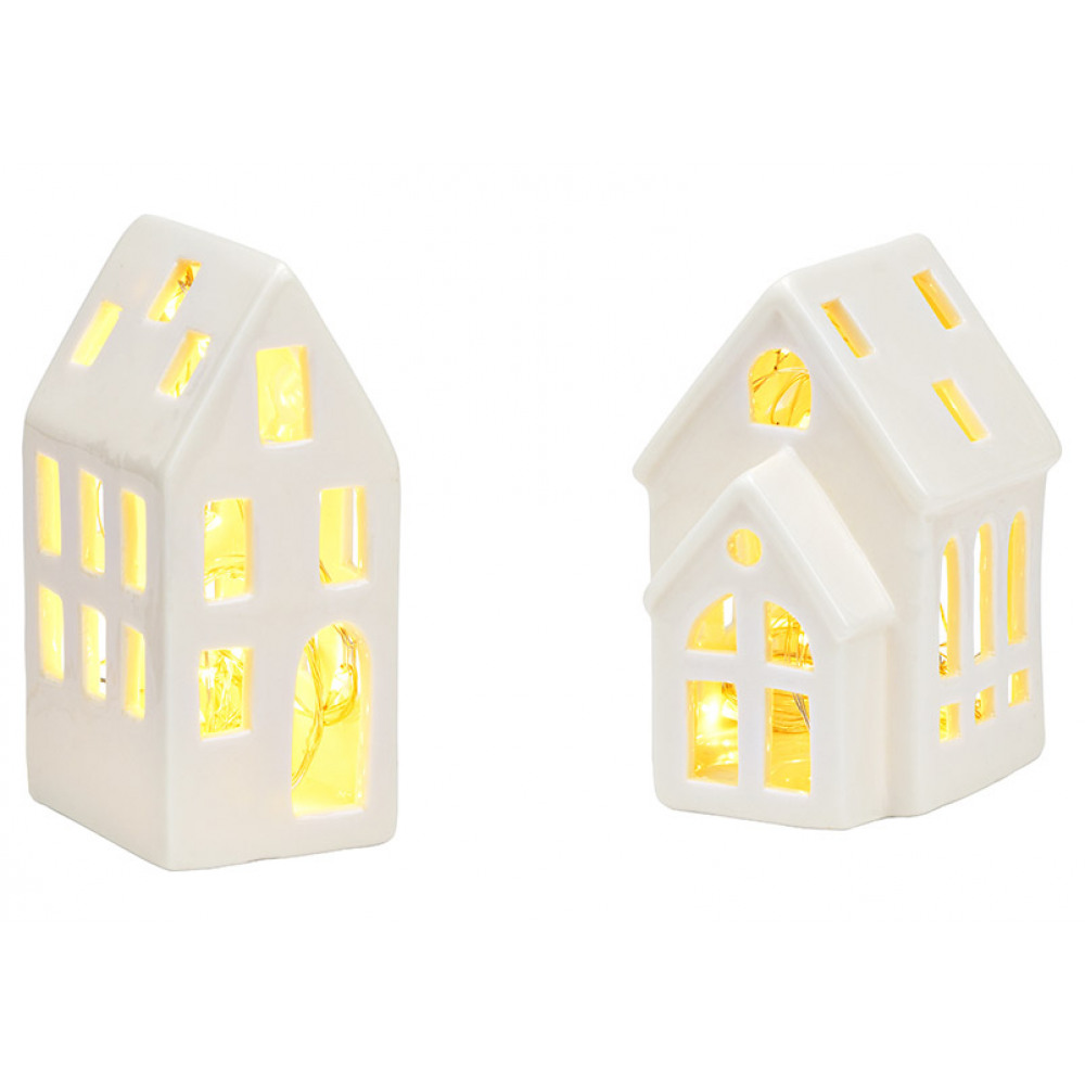 Keramický domeček SMALL HOUSE bílý - různé varianty