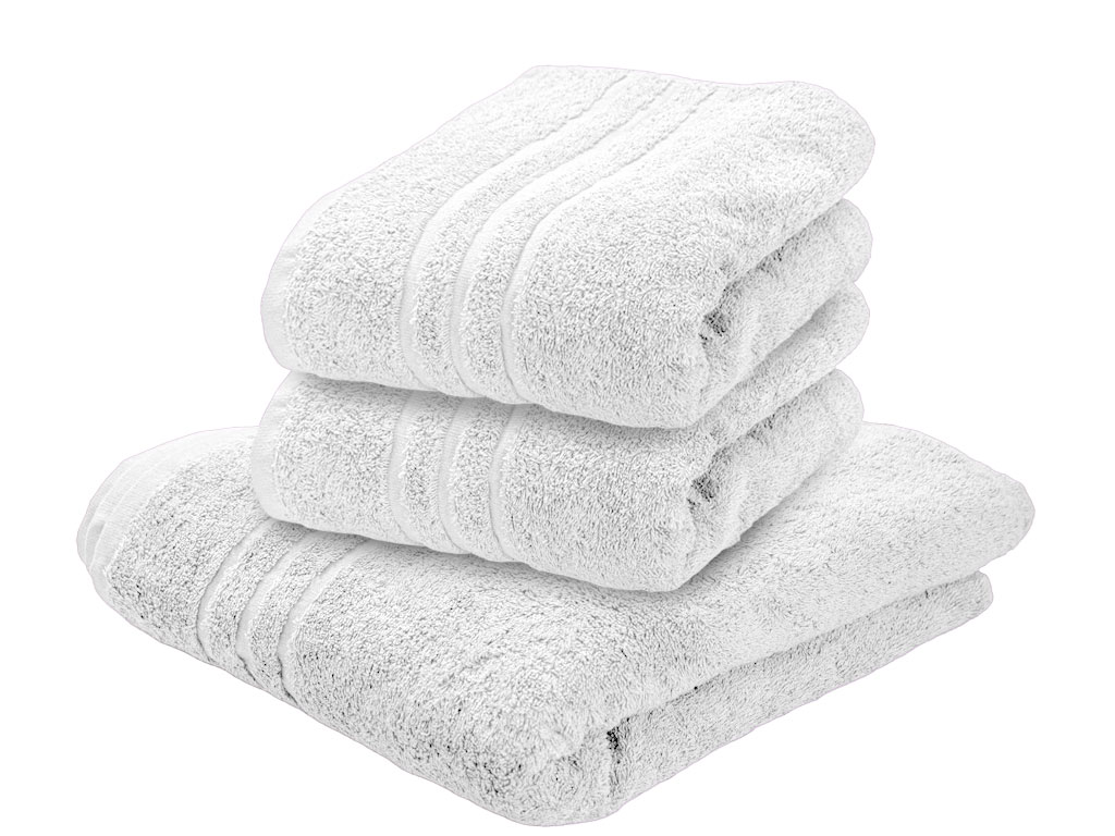 1x osuška COMFORT bílá + 2x ručník COMFORT bílý, 100% bavlna