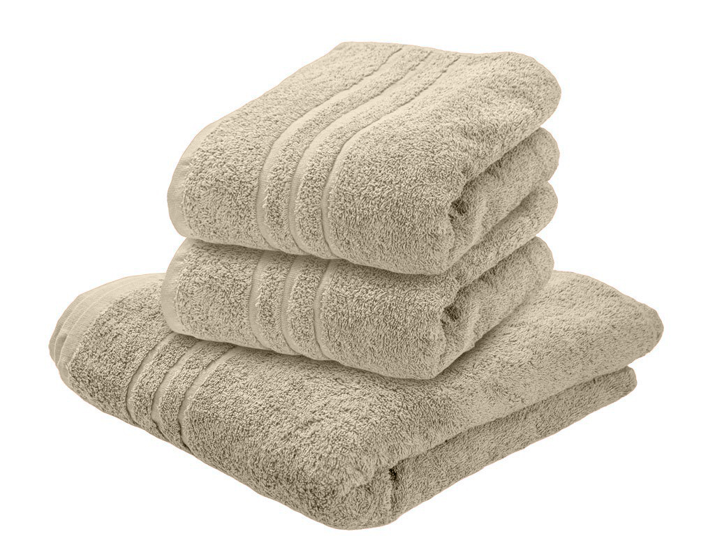 1x osuška COMFORT krémová + 2x ručník COMFORT krémový, 100% bavlna