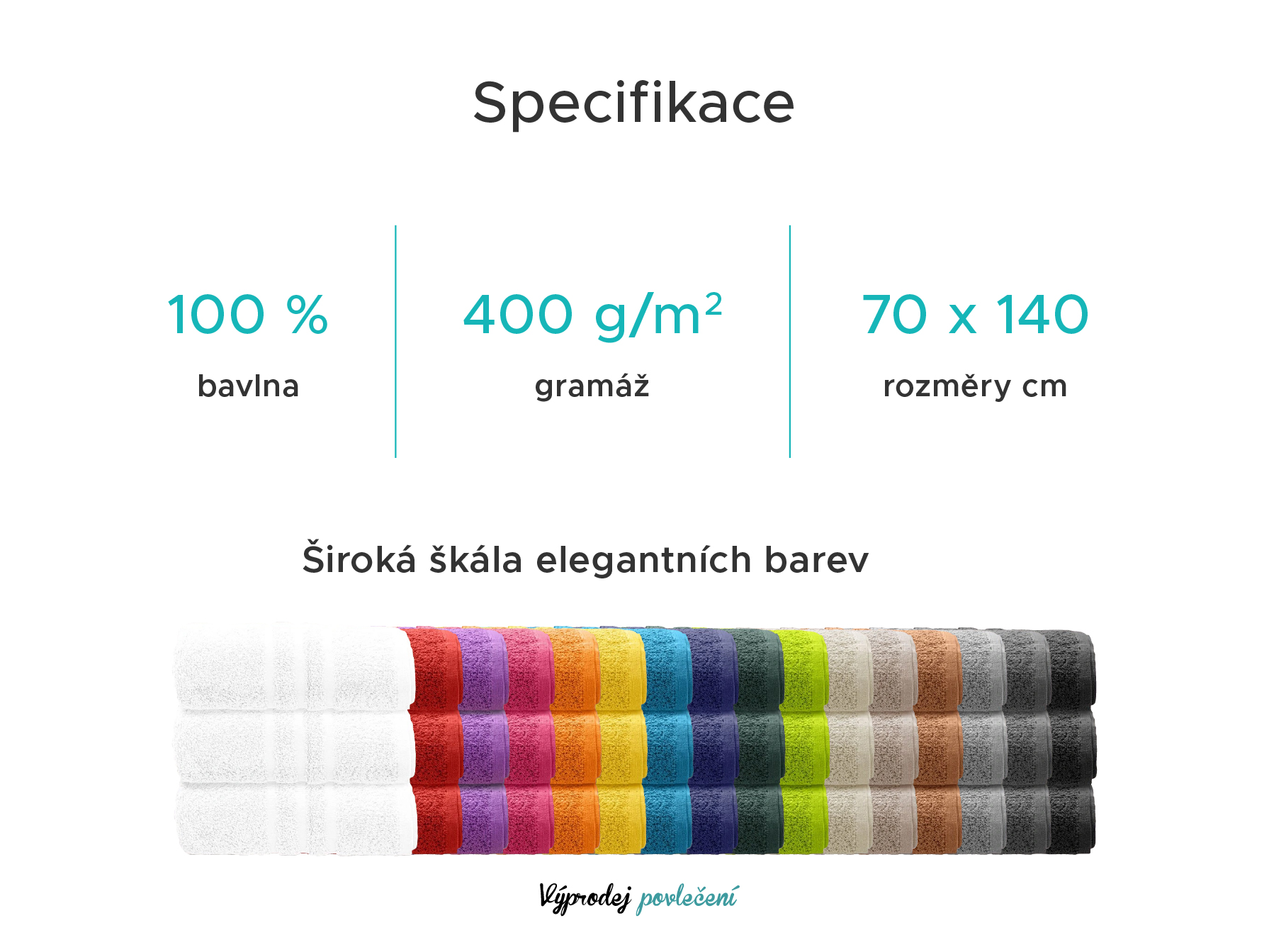 2x osuška Classic 70x140 cm světle šedá, 100% bavlna (obrázek 6)