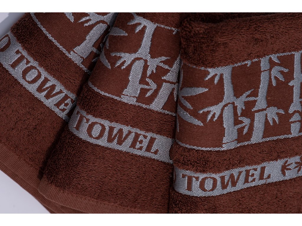 2x osuška BAMBOO 70x140 cm hnědá, 70% bambus | 30% bavlna (obrázek 4)