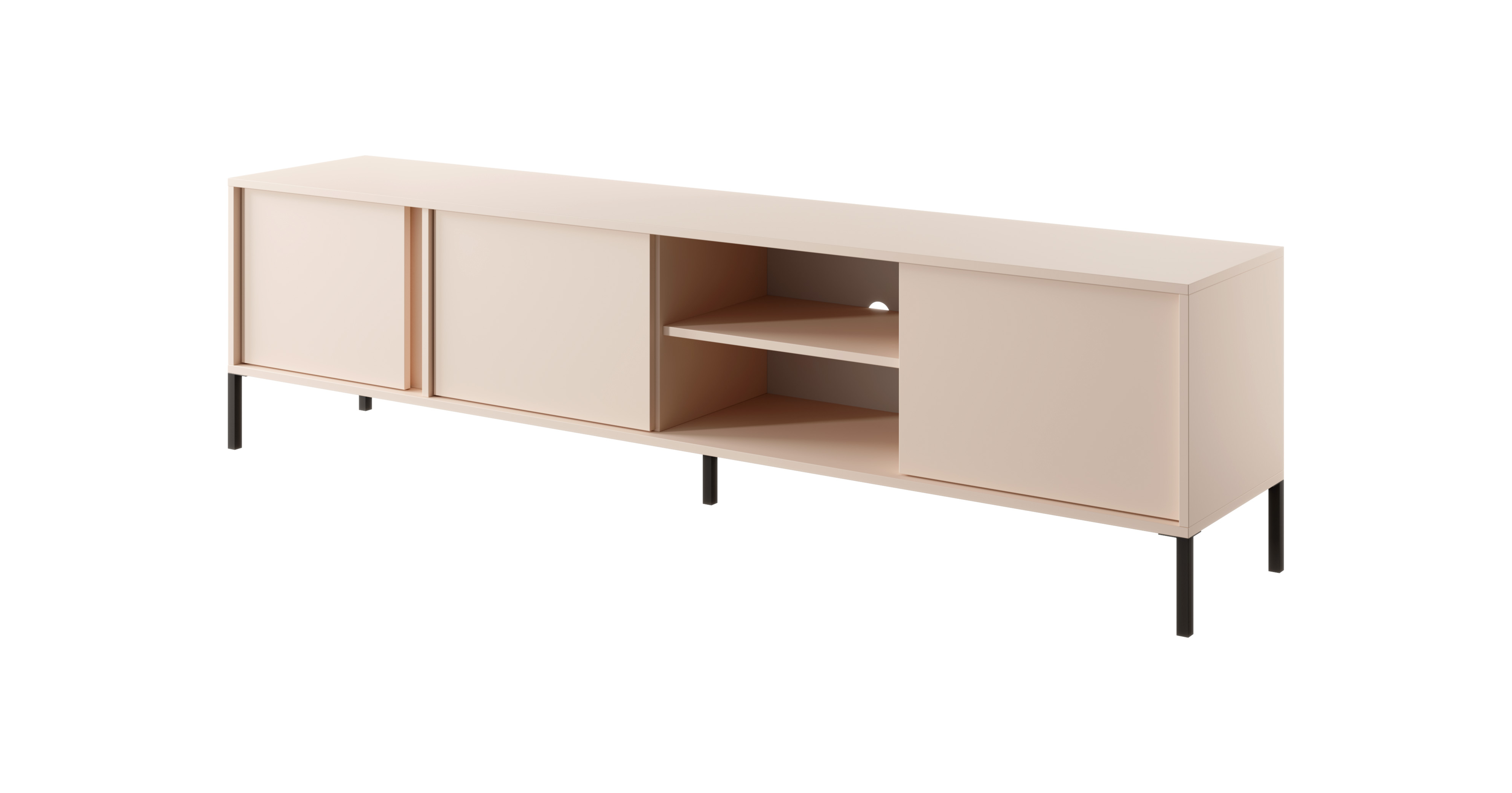 Béžový RTV stolek DAST 203 3D, 140x200 + 70x90, mikrovlákno, 135 g/m2
