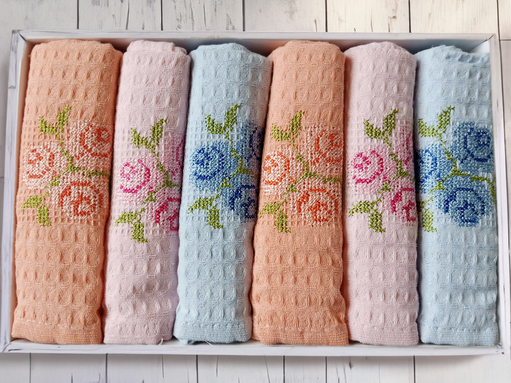Utěrky v dárkovém balení SPRING set 6ks Rodinné balení s akční cenou