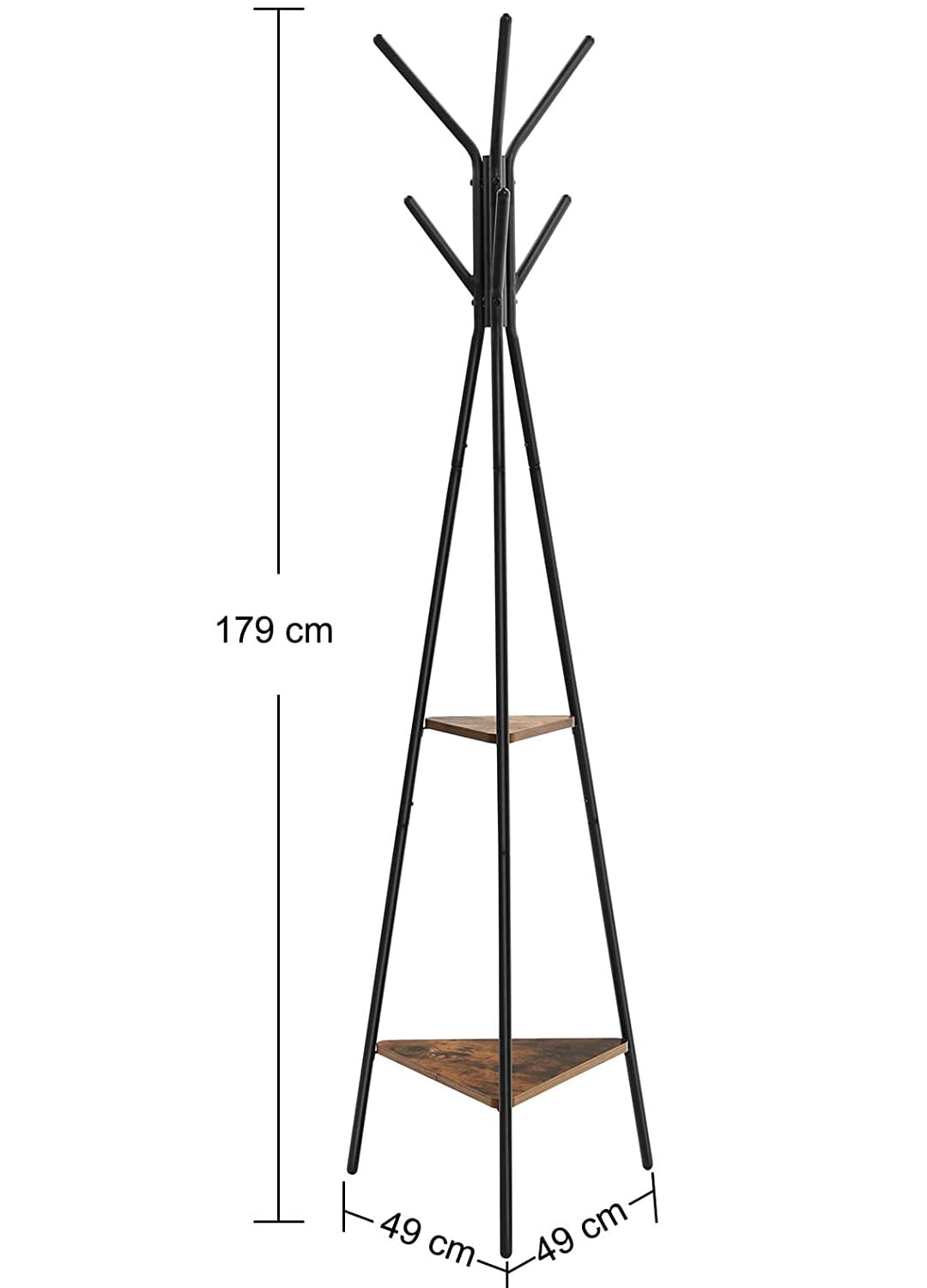 Černý stojanový věšák COLAME (obrázek 6)