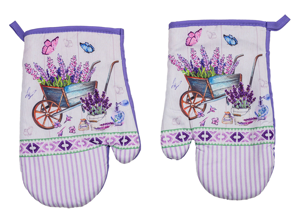 Sada 2 fialových chňapek s magnetem LAVENDER