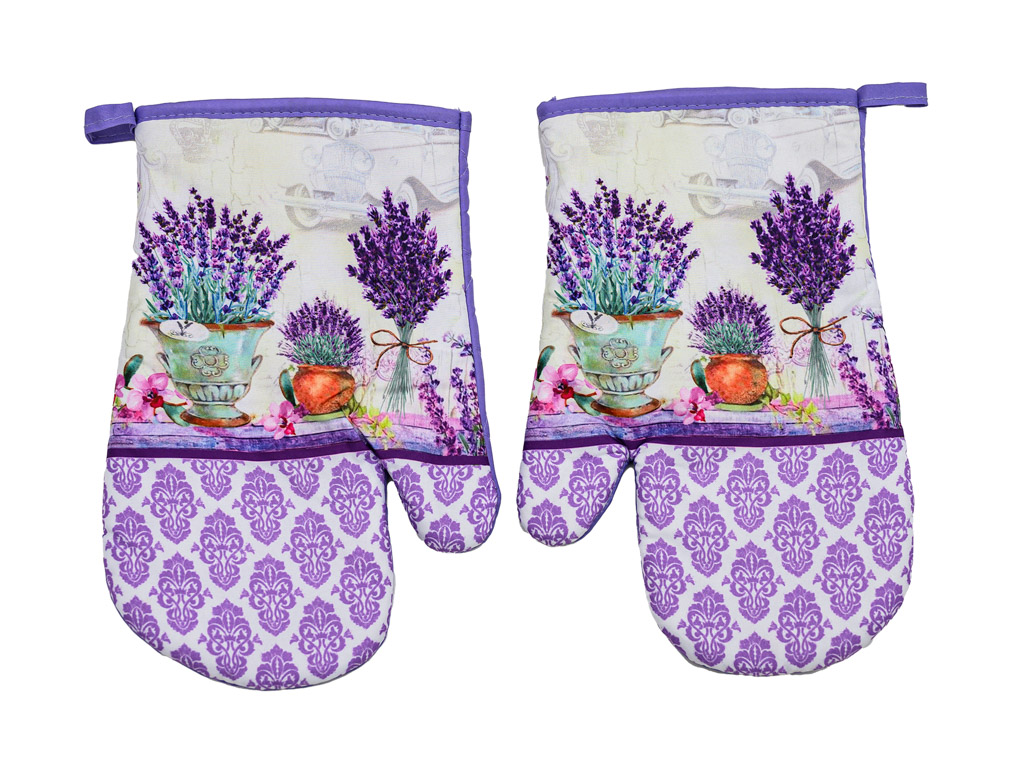 Sada 2 fialových chňapek s magnetem LAVENDER SCENT