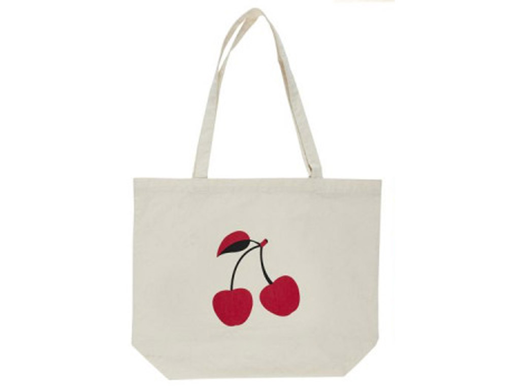 Látková plážová taška CHERRY, krémová