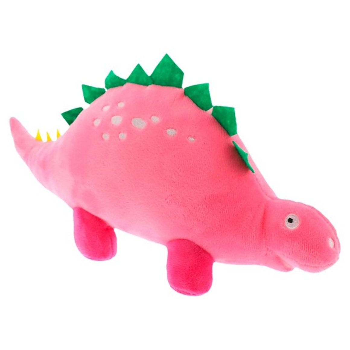 Růžový plyšový dinosaur ARCHEO se zeleným hřebínkem