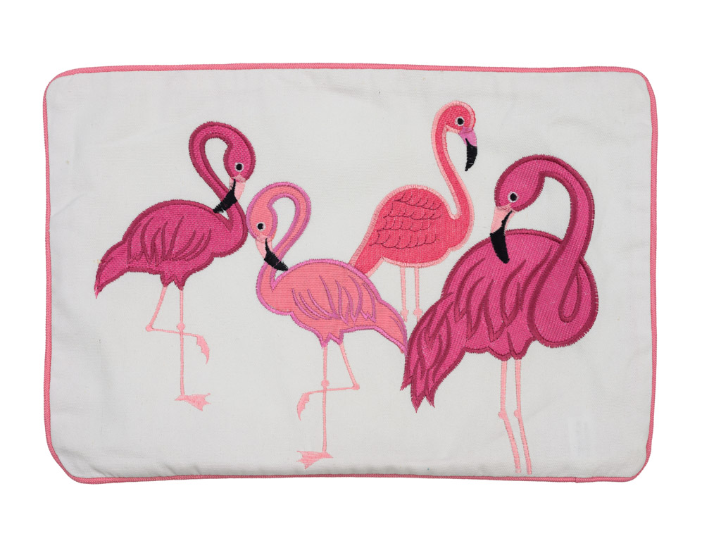 Dekorační povlak na polštář PINK FEATHERS 30x45 cm, bílý