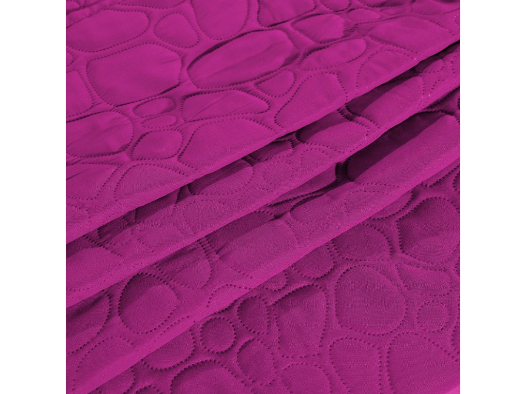 Fialový přehoz na postel STONE Rozměr: 170 x 210 cm (obrázek 3)