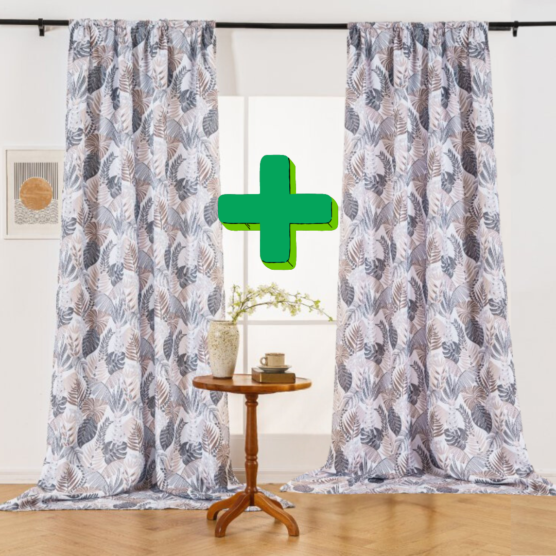 Designové závěsy ALOFA 140x270 cm (2 ks), vzorované Rodinné balení s akční cenou