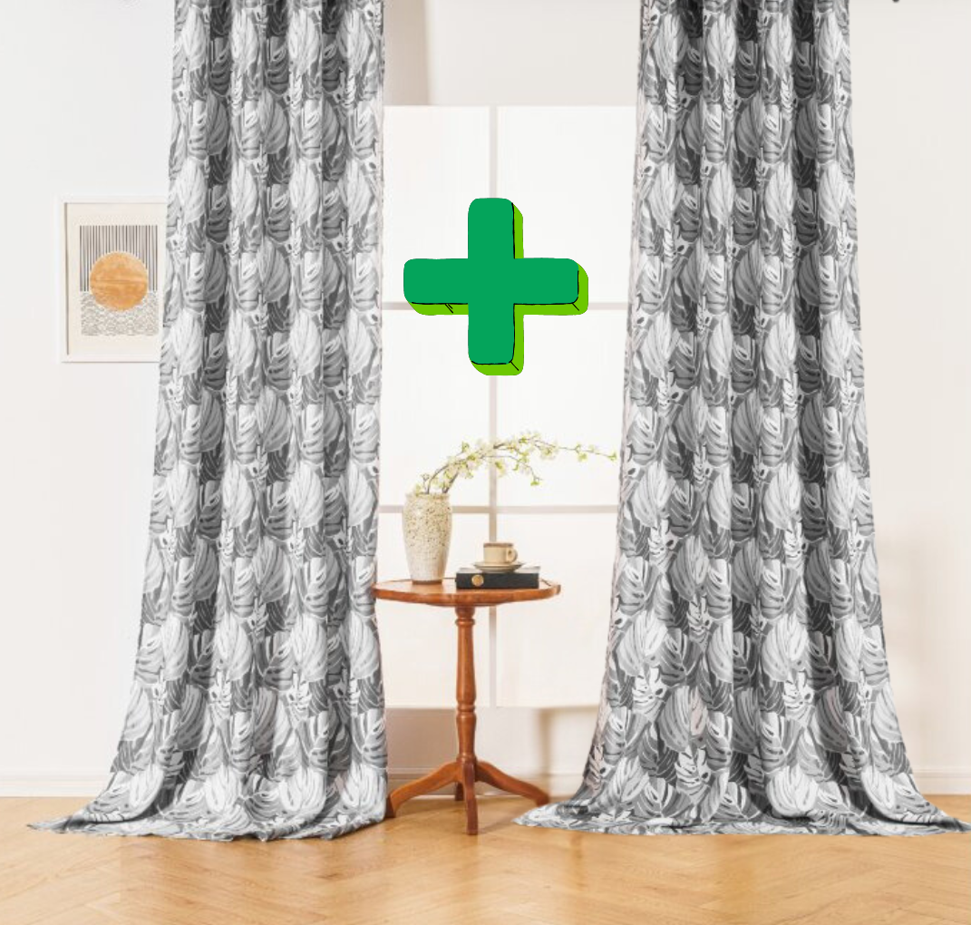 Designové závěsy FLOCUS 140x270 cm (2 ks), vzorované Rodinné balení s akční cenou