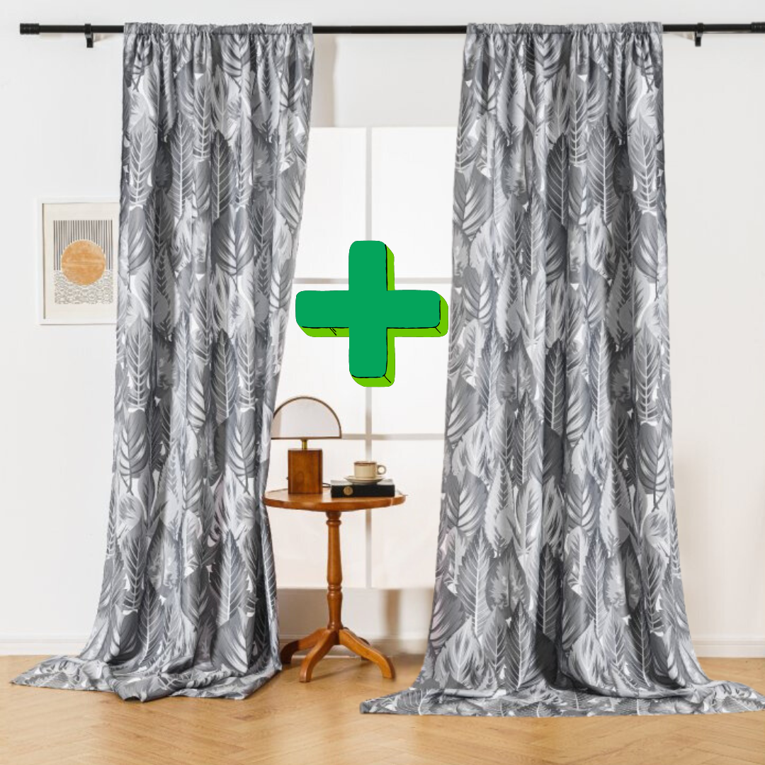 Designové závěsy PERUN 140x270 cm (2 ks), vzorované Rodinné balení s akční cenou