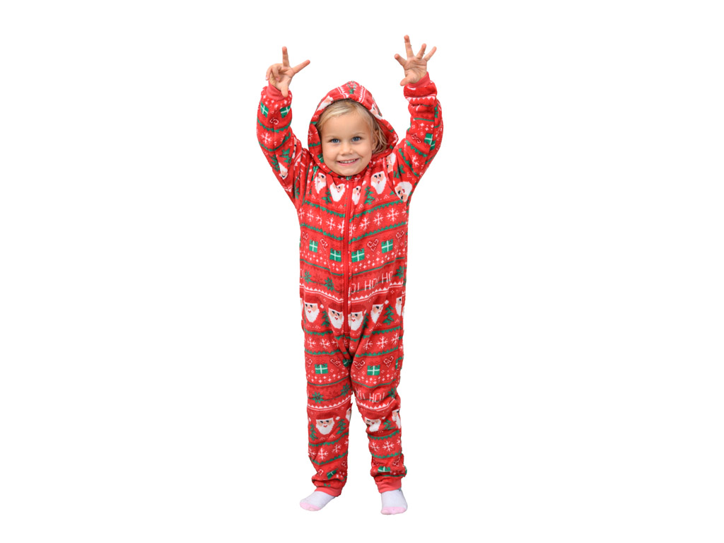 Dětský overal CHRISTMAS ONESIE červený - různé velikosti Velikost: 98 - 104