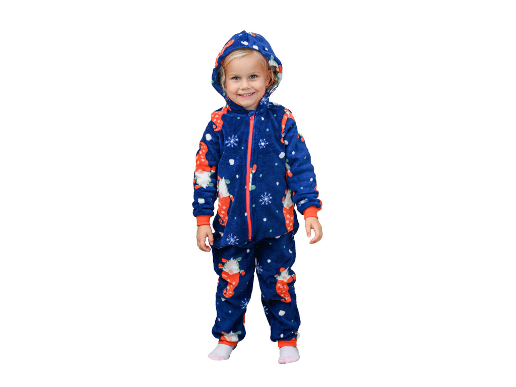 Dětský overal CHRISTMAS ONESIE modrý - různé velikosti Velikost: 98 - 104
