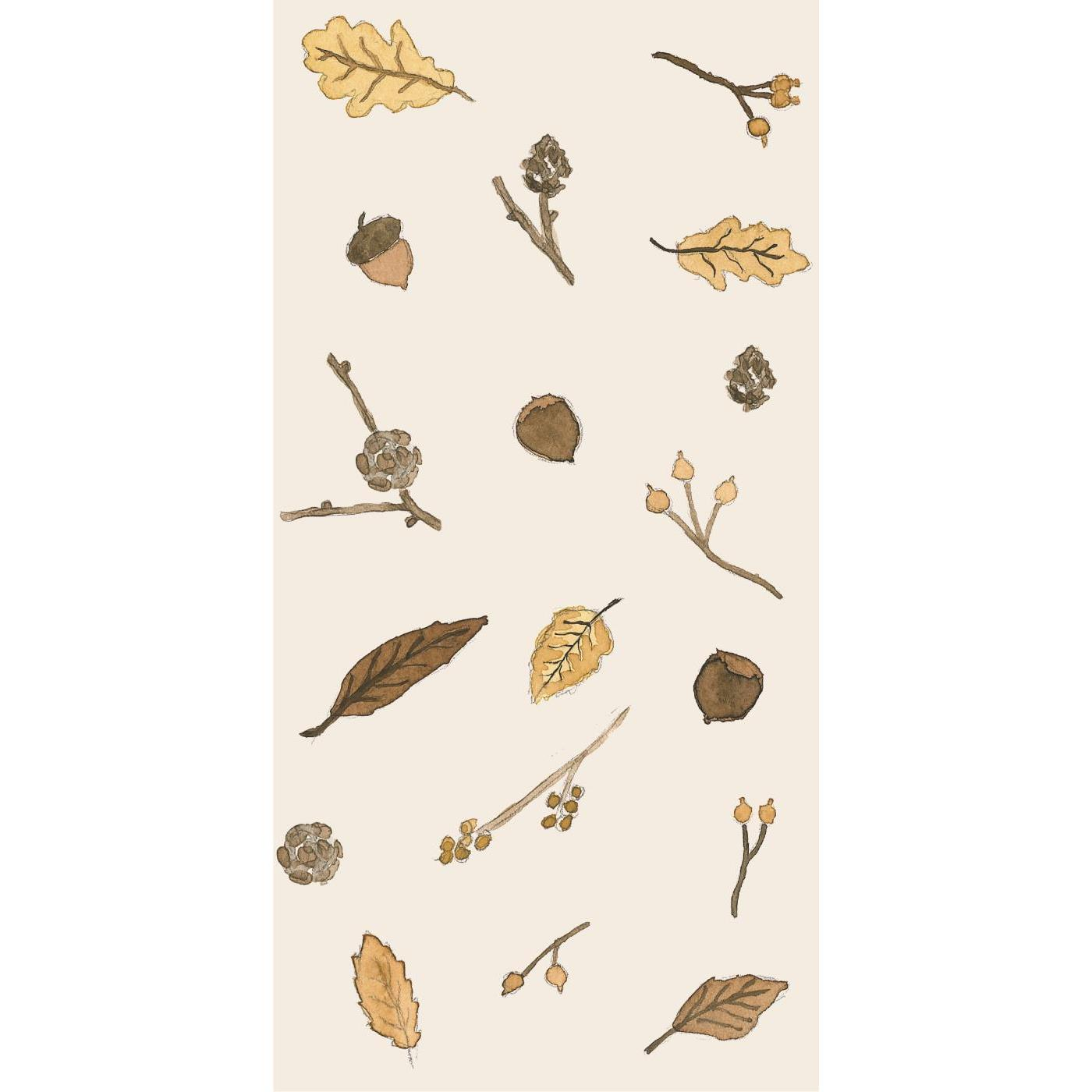 IB Laursen Servírovací ubrousky AUTUMN LEAVES 40x40 cm, 16 ks