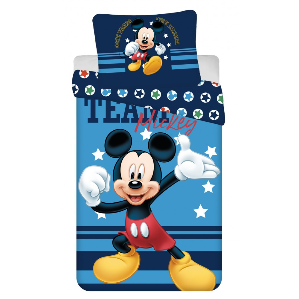 Dětské bavlněné povlečení MICKEY MOUSE TEAM modré Rozměr povlečení: 70 x 90 cm | 140 x 200 cm