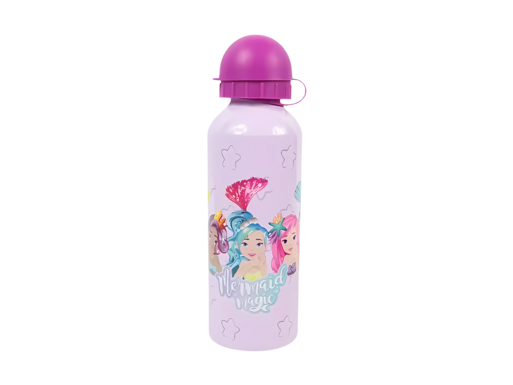 Dětská kovová láhev MERMAID MAGIC 500 ml fialová