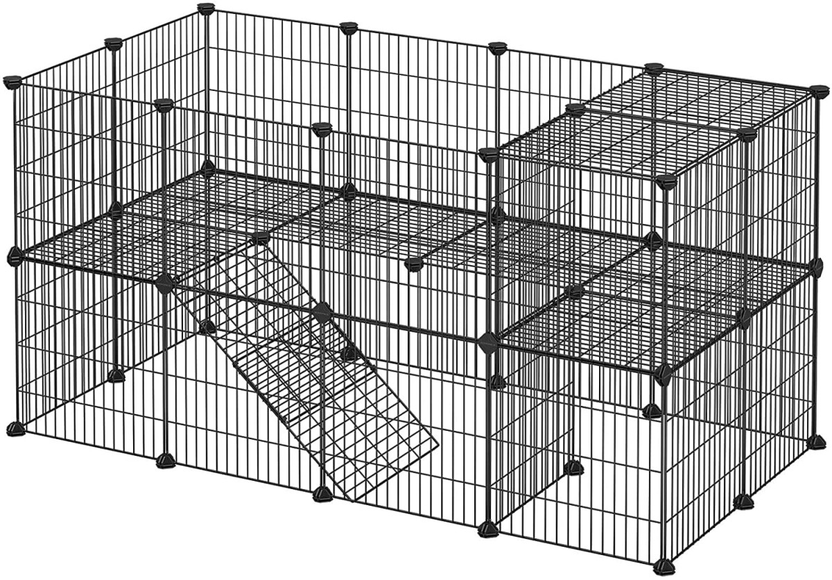 Ohrada pro malá zvířata ANIMAL 143x73x71 cm, černá