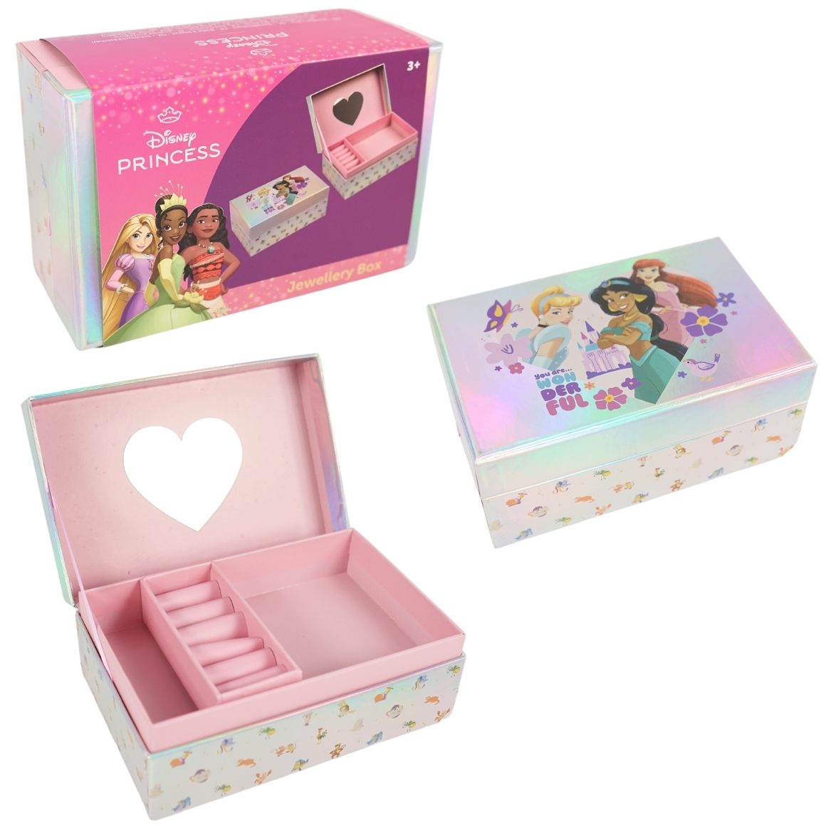 Dětská šperkovnice se zrcátkem 18x12cm - více variant Barva: Princess