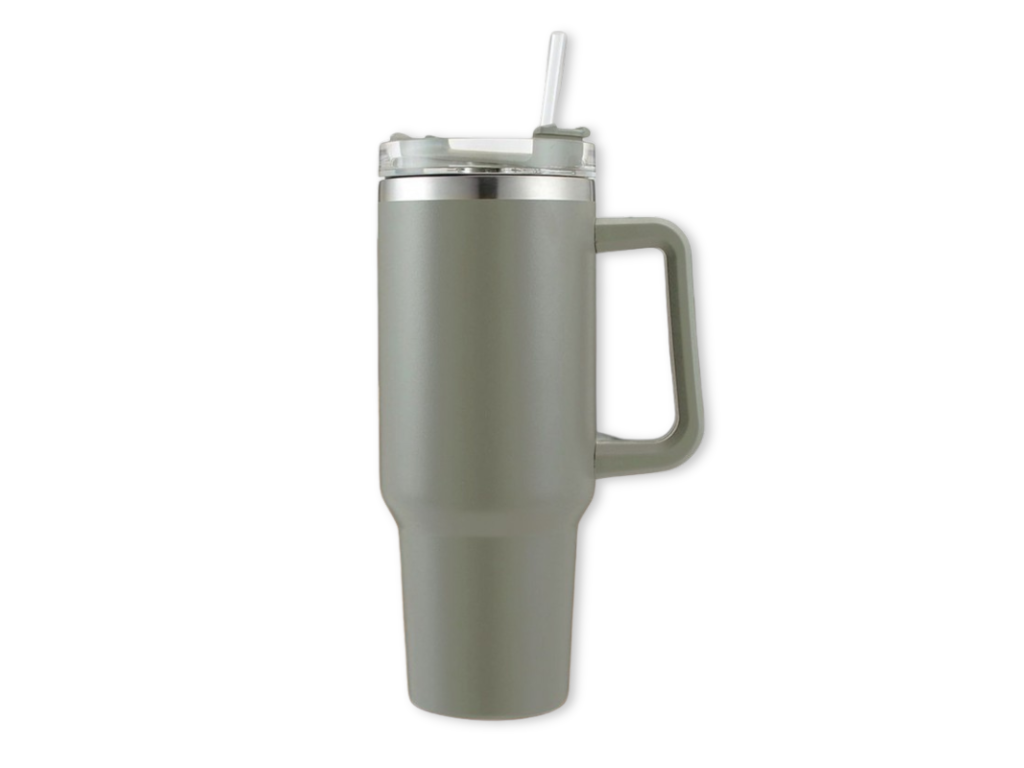 Termohrnek s brčkem TERMOS 1000 ml, šedý