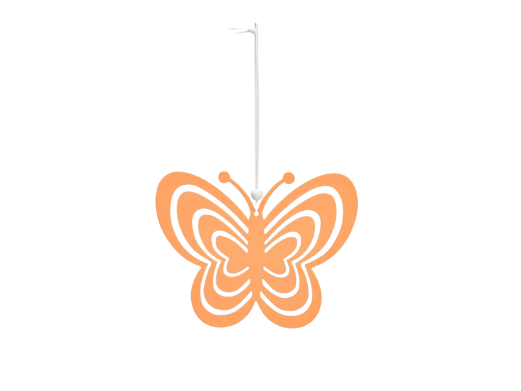 Závěsný kovový motýl PASTEL BUTTERFLY - více barev Barva: Oranžová