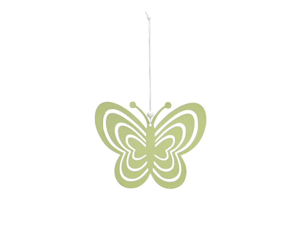 Závěsný kovový motýl PASTEL BUTTERFLY - více barev Barva: Zelená