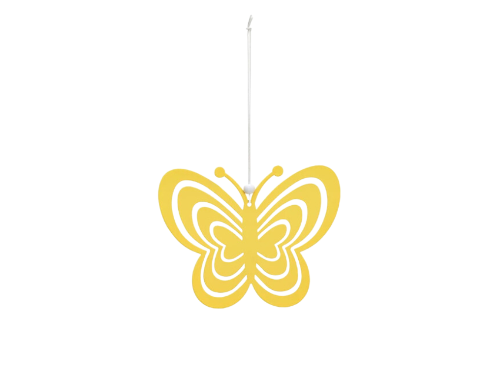 Závěsný kovový motýl PASTEL BUTTERFLY - více barev Barva: Žlutá