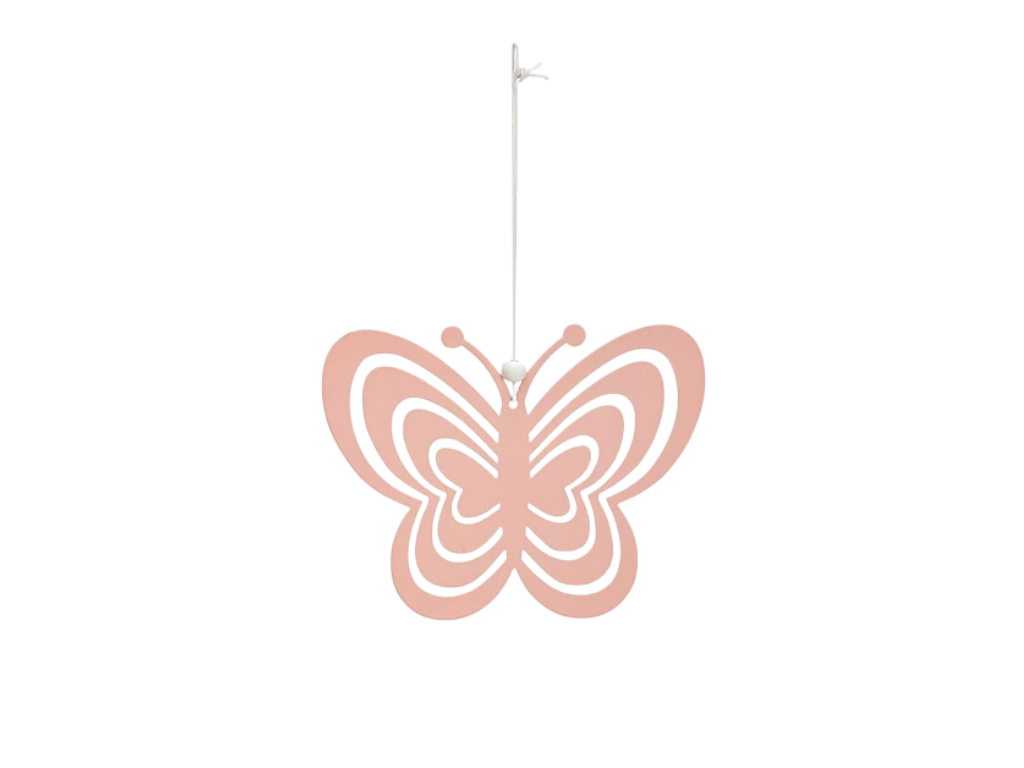 Závěsný kovový motýl PASTEL BUTTERFLY - více barev Barva: Růžová