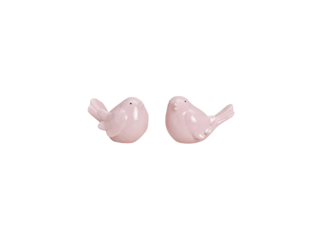 Keramický ptáček BIRDAMIC 9 cm - více variant Barva: Růžová