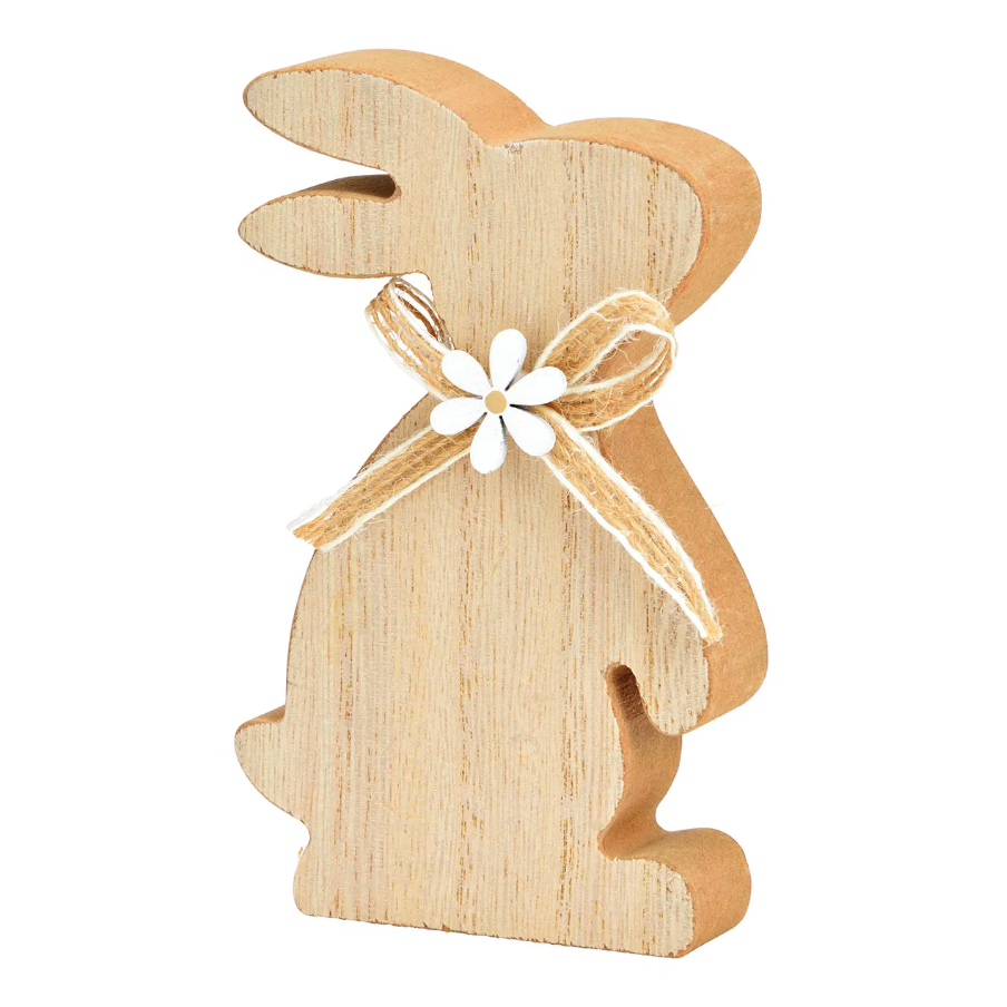 Velikonoční dřevěný zajíc BOW BUNNY 12 cm