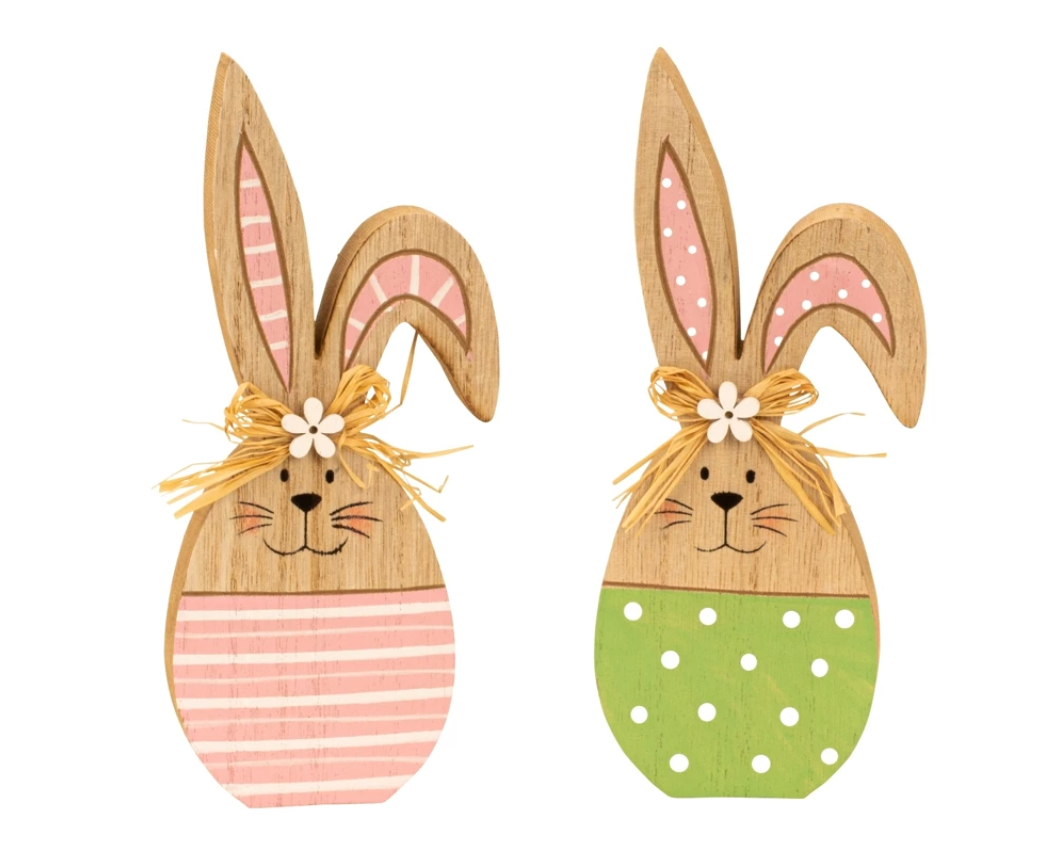 Dřevěný velikonoční zajíček SPRING BUNNY - různé varianty