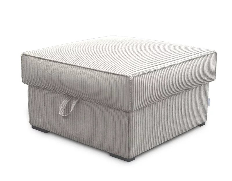 Krémový taburet SMART COSARO s úložným prostorem 65x65 cm