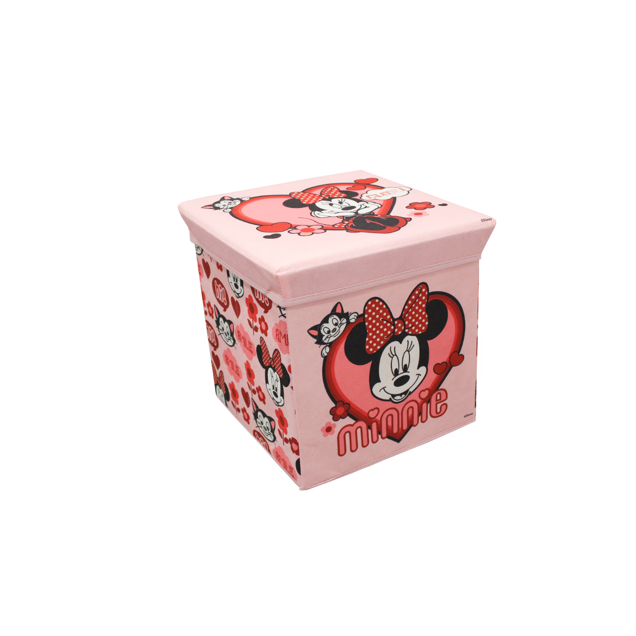 Úložný box na hračky MINNIE MOUSE 30x30 cm růžový