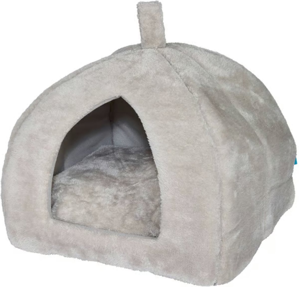 Plyšový pelíšek pro psa/kočku HUISE 40x35 cm, světle šedý