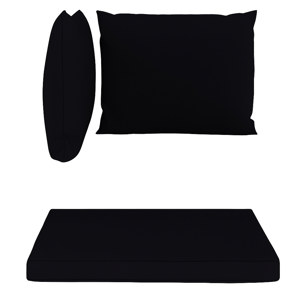 Set polstrování na zahradní nábytek MAJKEN, černý