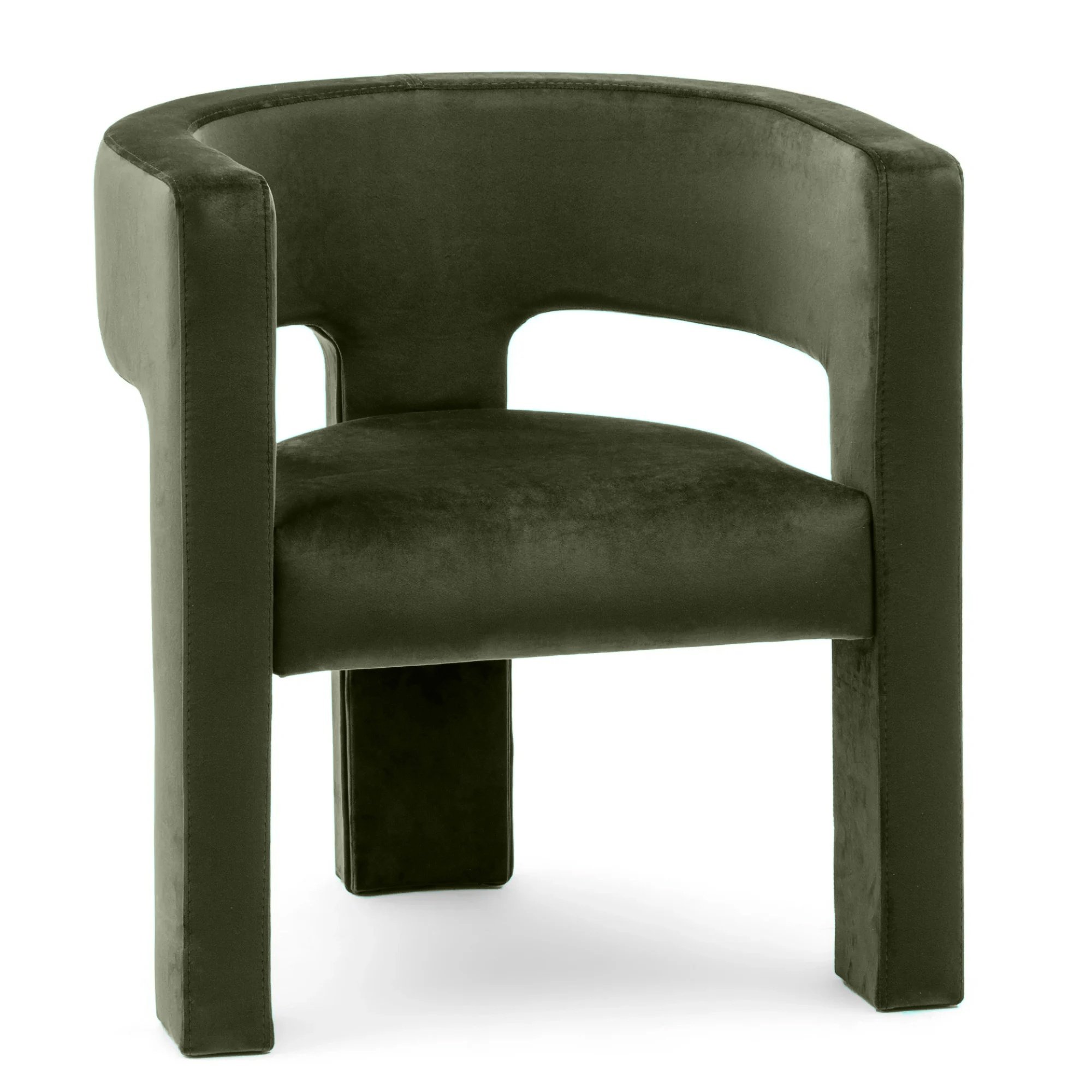 Tmavě zelené designové křeslo ALPAH B VELVET Magic Velvet 2229