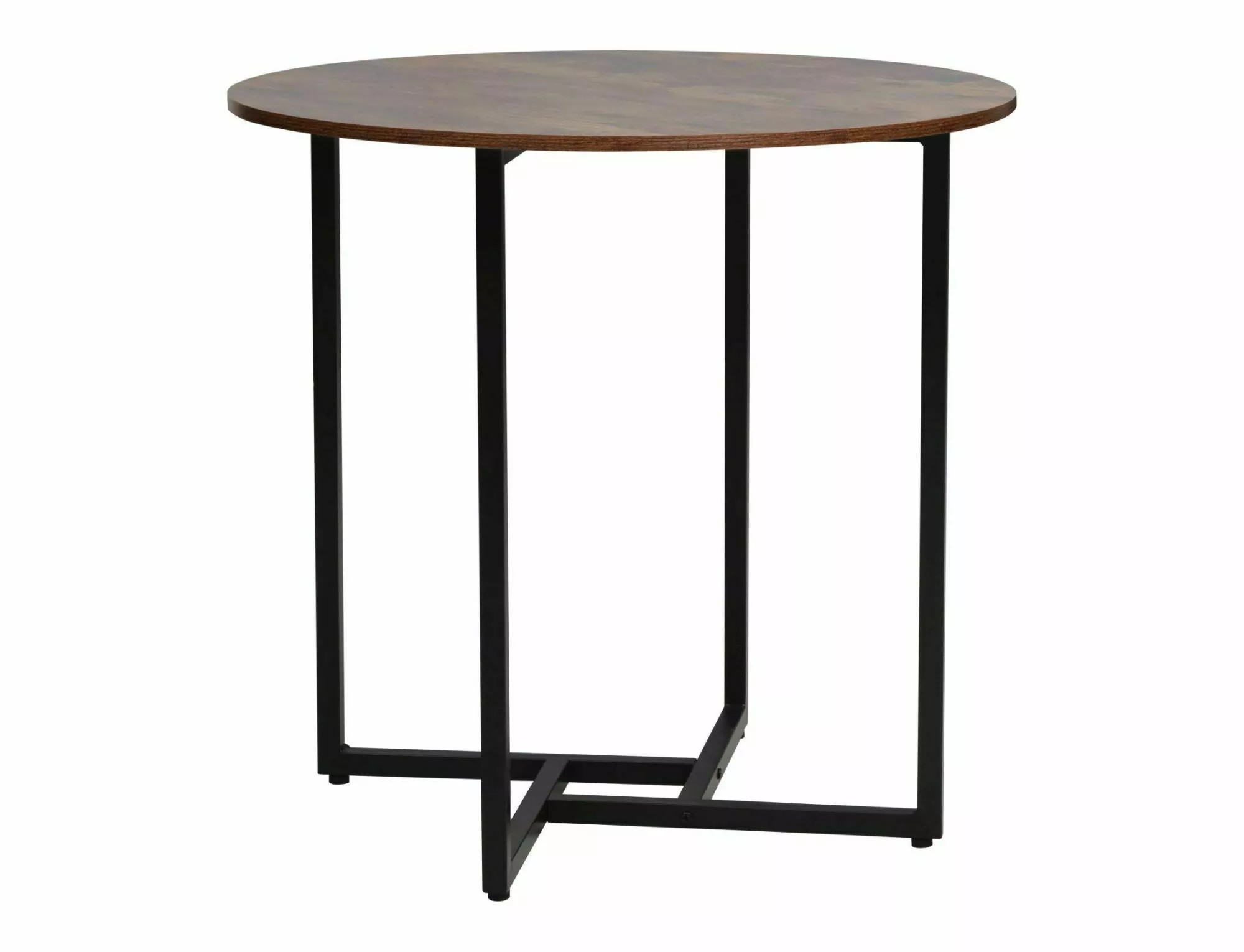 Kulatý jídelní stůl ALTO II 80 cm, dekor rustikálně hnědá