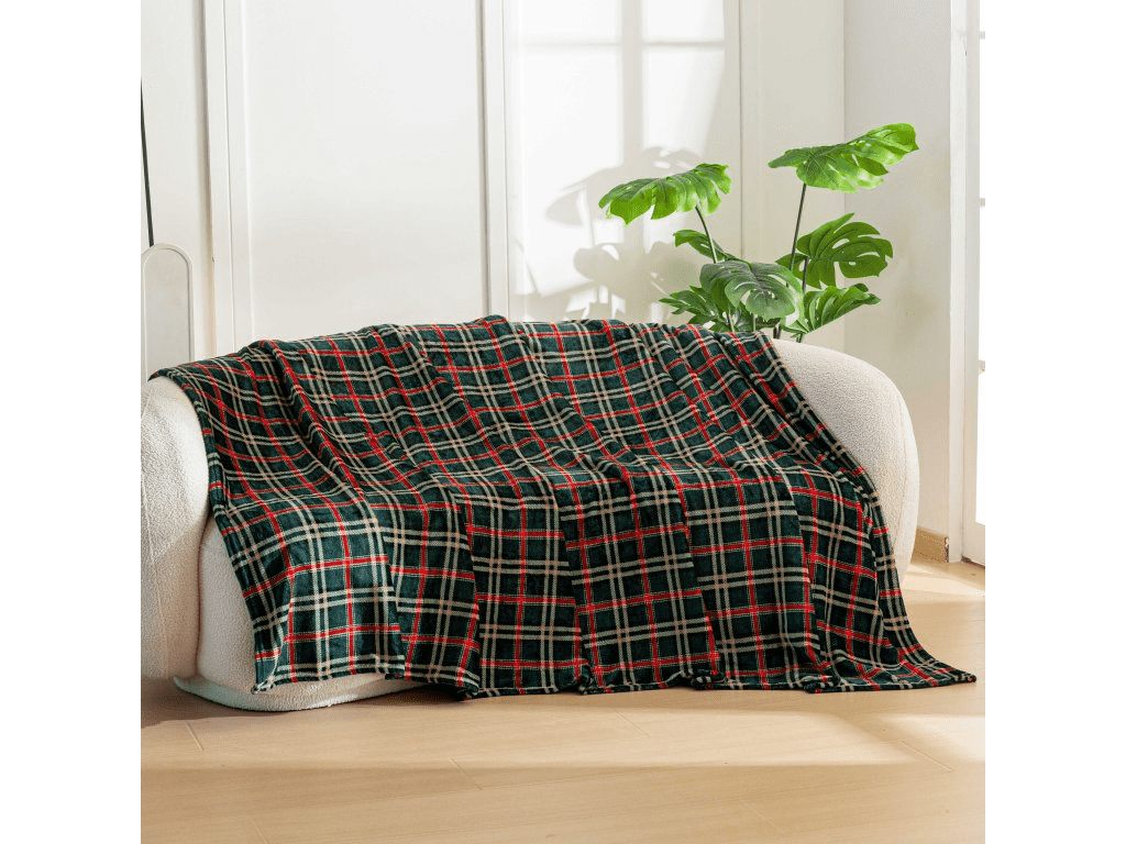 Mikroplyšová deka GLENMOORE, zelená Rozměr: 160 x 200 cm