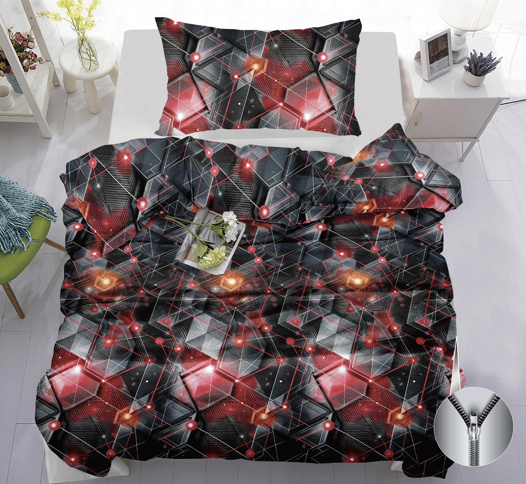 Bavlněné povlečení LUMIRON šedé Rozměr povlečení: 70 x 90 cm | 140 x 200 cm