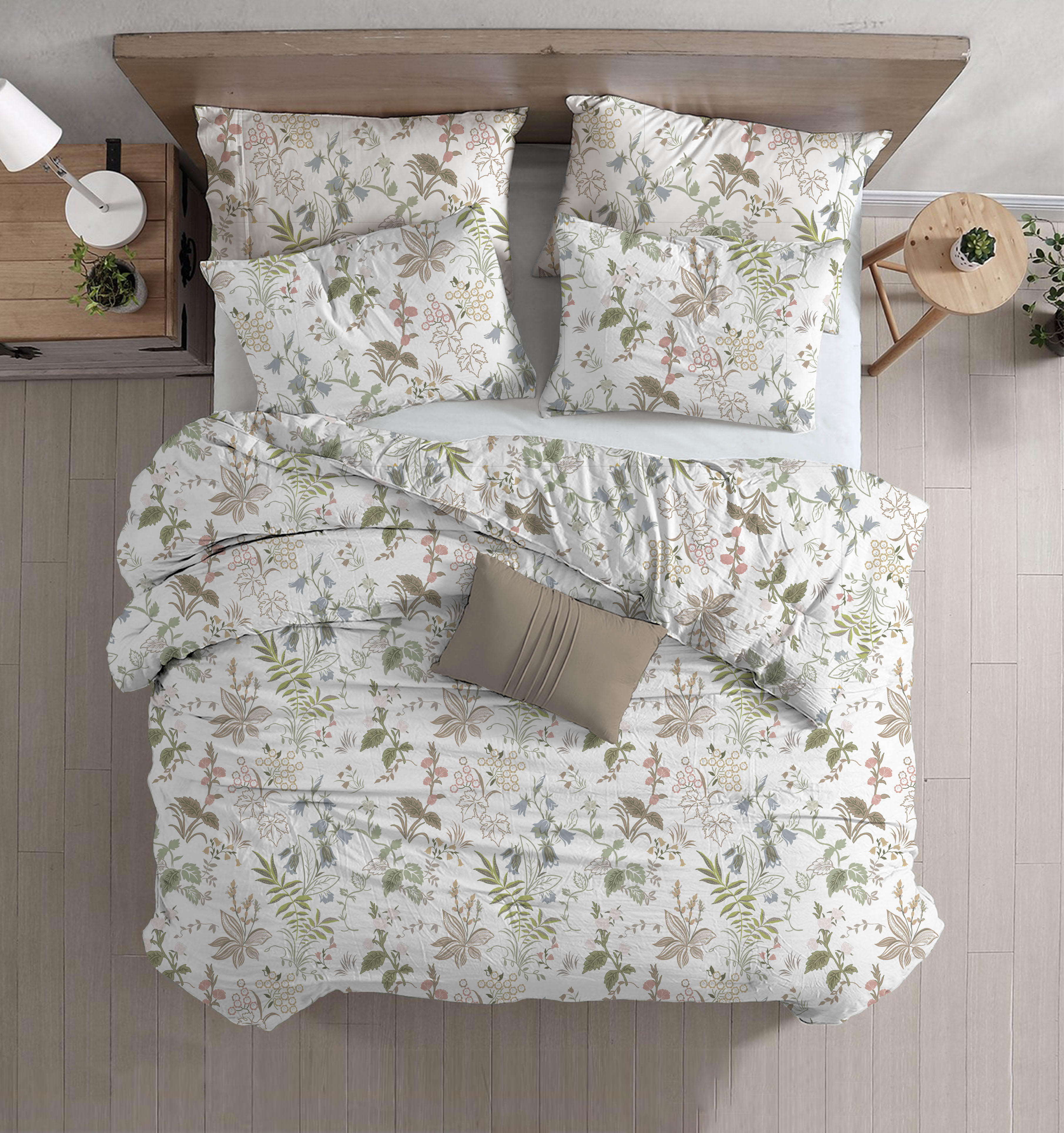 Povlečení z Renforcé bavlny FLORWELLA bílé Rozměr povlečení: 70 x 90 cm | 140 x 200 cm