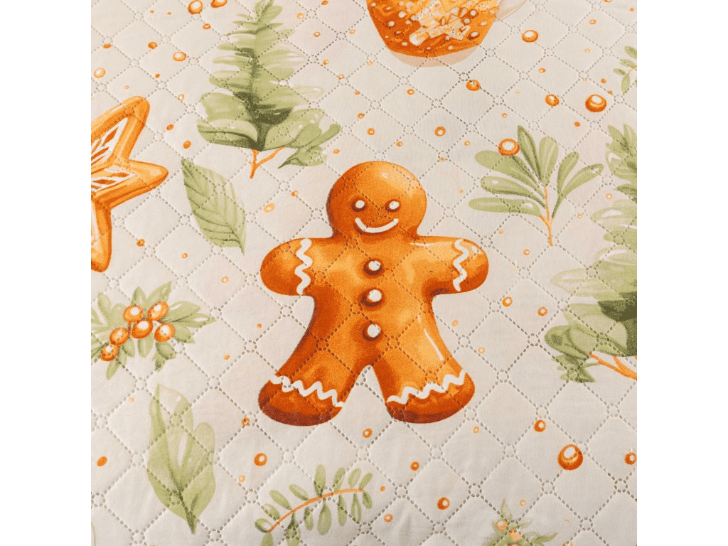 Přehoz na postel WINTER GINGERMAN, bílý Rozměr: 170 x 210 cm (obrázek 6)
