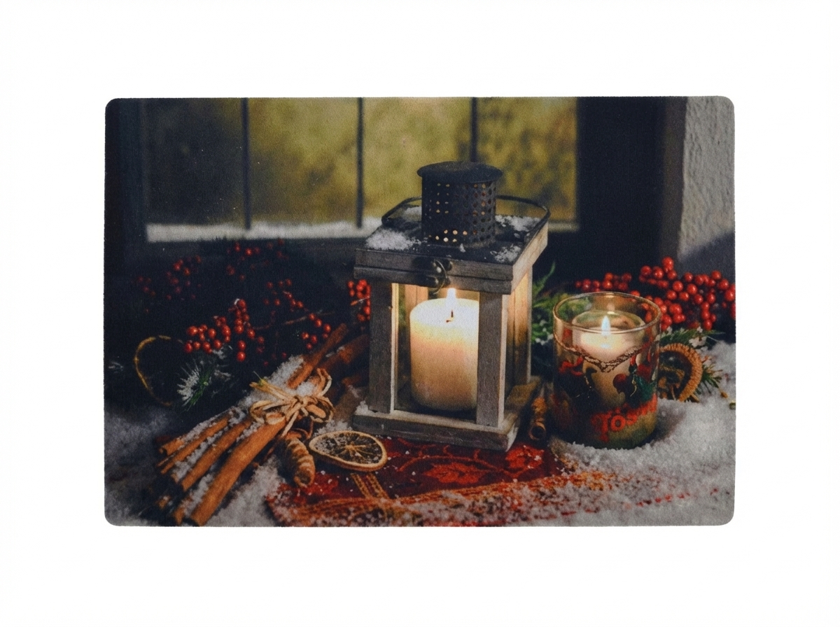 Levně Vánoční rohožka RUSTIC WELCOME 38x58 cm - více variant Varianta: Svíčka