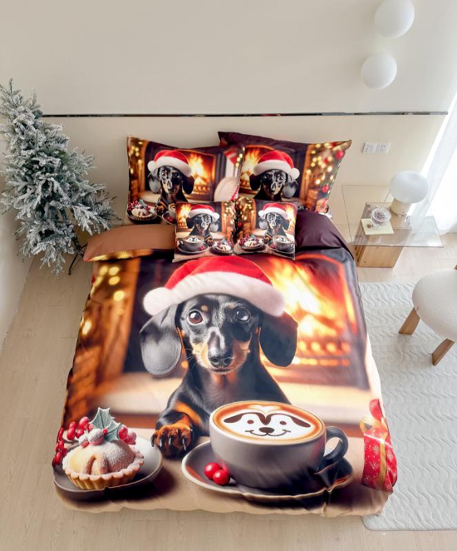 3D mikroflanelové povlečení WARM WOOFS barevné + povlak na polštářek 40x50 cm zdarma Rozměr povlečení: 70 x 90 cm | 140 x 200 cm