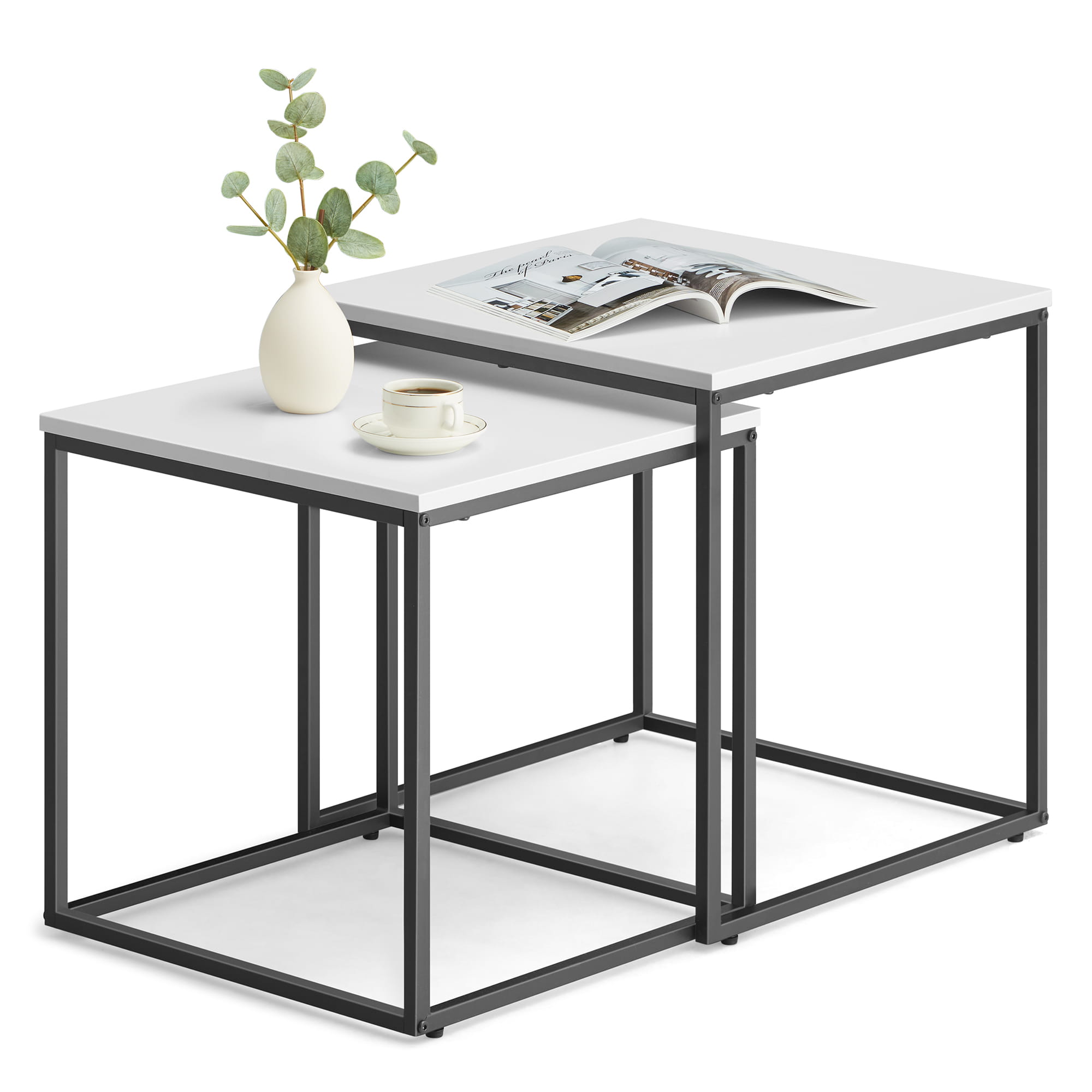 Sada 2ks konferenčních stolků QUADRO, bílé (obrázek 6)