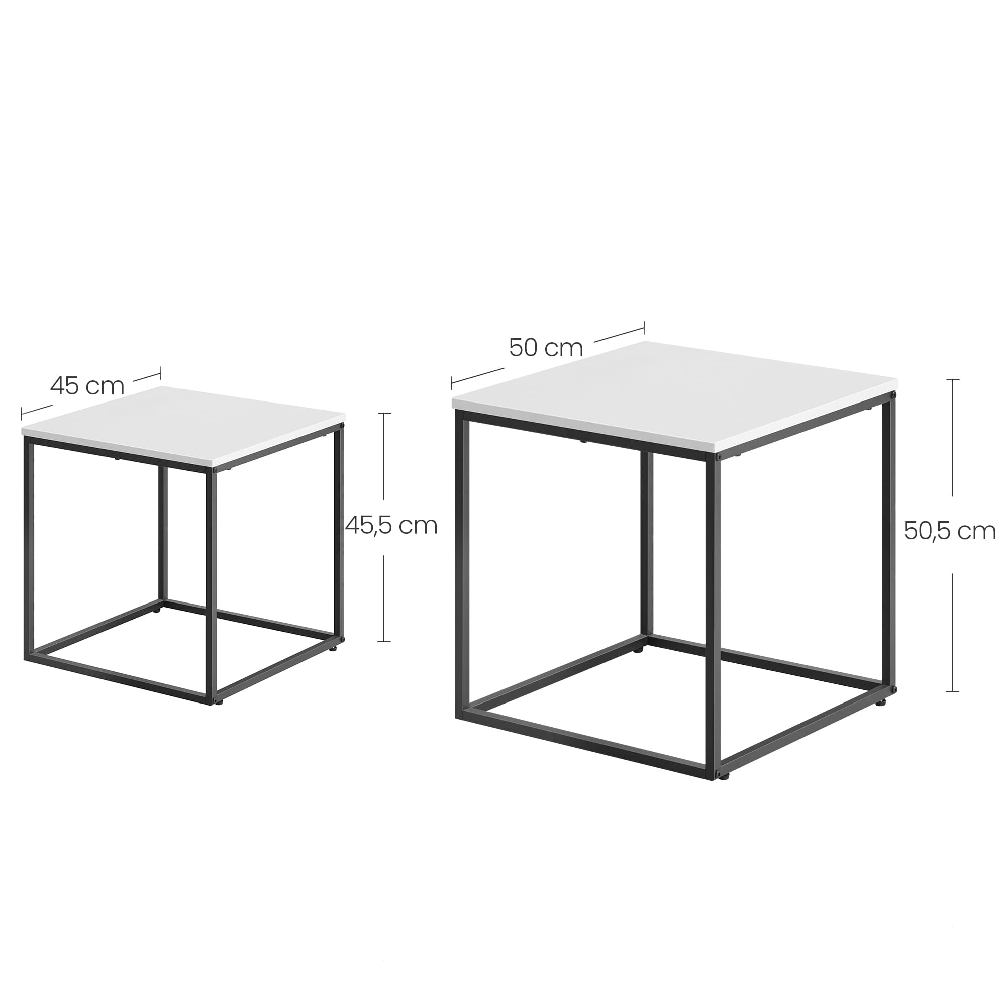 Sada 2ks konferenčních stolků QUADRO, bílé (obrázek 7)