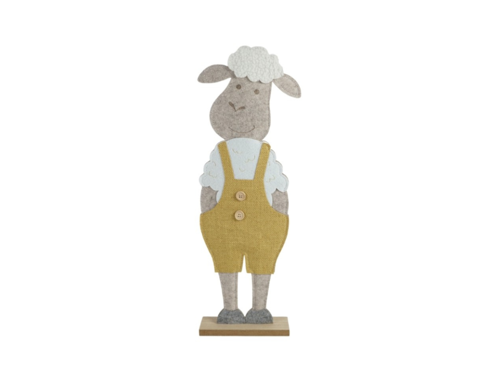 Velikonoční dekorace FELT LAMB 50 cm - více barev Barva: Žlutá