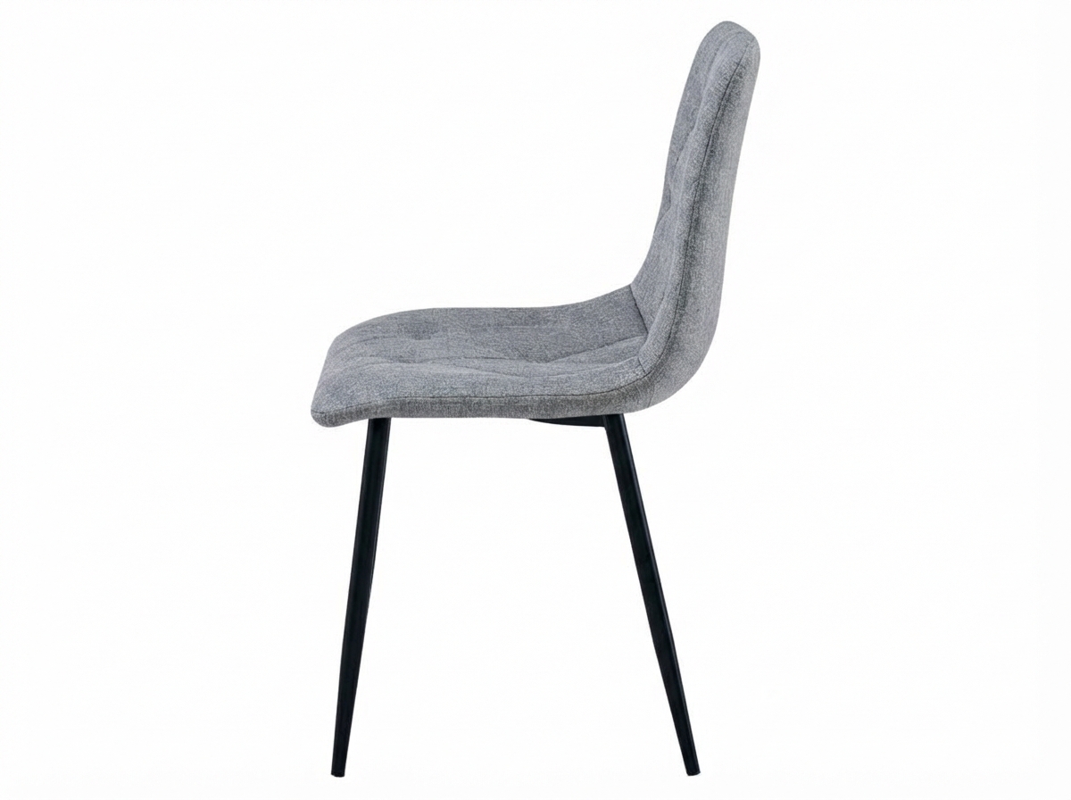 Šedá židle LIBRA PLATINUM GREY s černými nohami (obrázek 6)