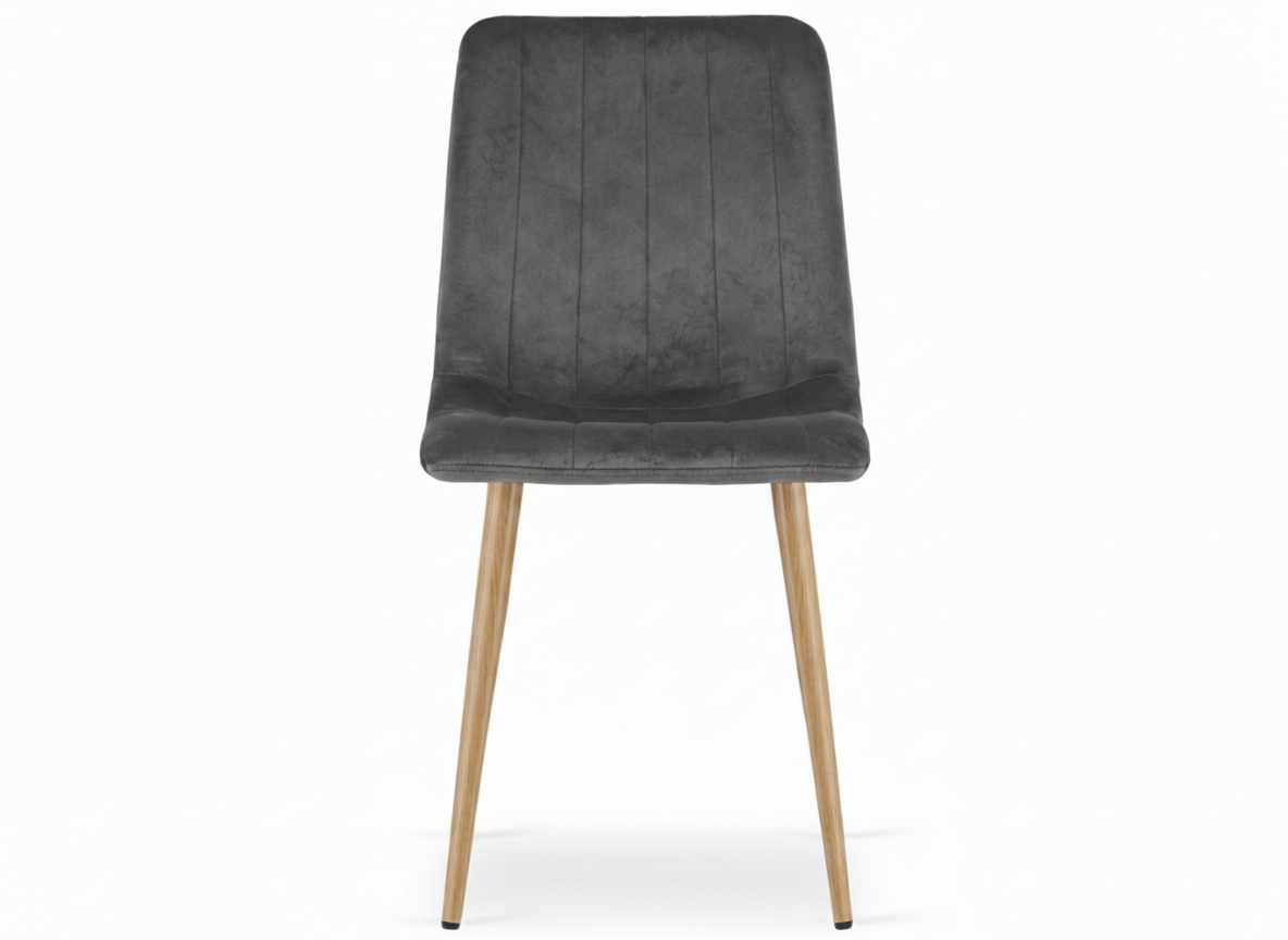 Tmavě šedá sametová židle LAVA GRAPHITE GRAY (obrázek 5)